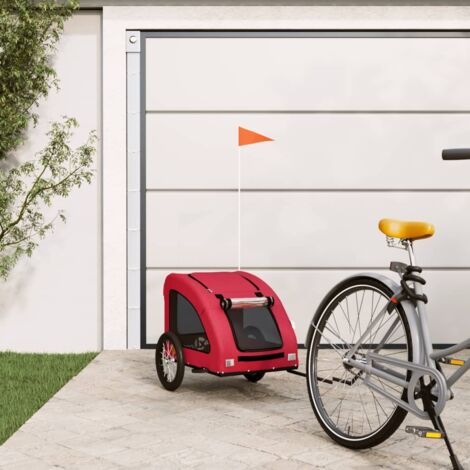 Remorque de vélo pour animaux de compagnie rouge vidaXL