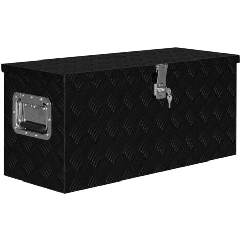 Boîte en aluminium 80x30x35 cm Noir vidaXL