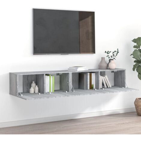 vidaXL 2 Piece TV Cabinet Set Grey Sonoma Engineered Wood