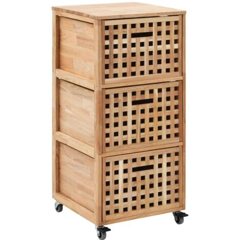 Armoire de salle de bains 41x41x91 cm Bois de noyer massif vidaXL (1/5)