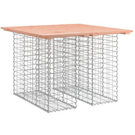 vidaXL Table de jardin Gabion Design 100x102x72 cm Bois massif Douglas