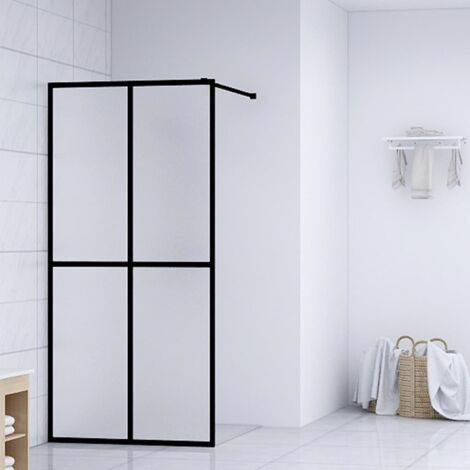 vidaXL Écran de douche Verre trempé dépoli 80x195 cm