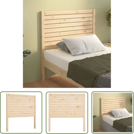 Vidaxl – Tête de lit scandinave 96x4x100 cm en bois massif de pin – Design à lattes moderne – Soutien dorsal confortable pour lecture