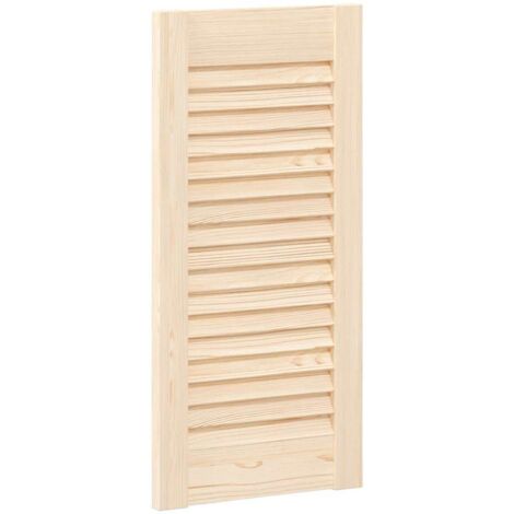 Vidaxl – Porte de placard à persiennes 61,5x29,5 cm – Bois de pin massif – Design élégant pour circulation d'air – Charnières non incluses