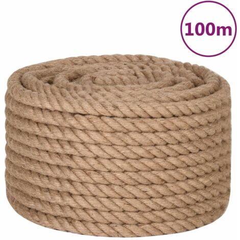 Corde 100 % jute 20 mm 100 m vidaXL