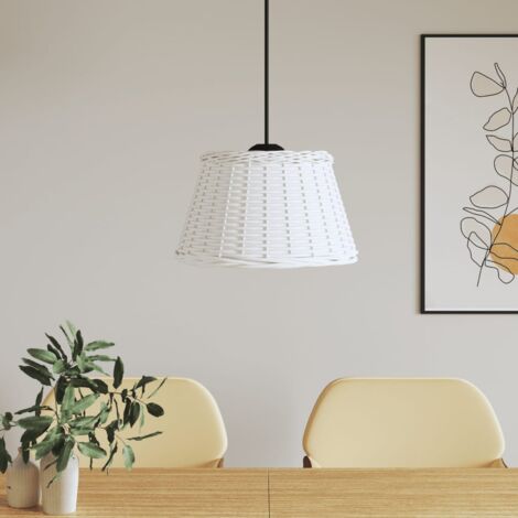 Abat-jour de plafonnier blanc Ø50x30 cm osier vidaXL