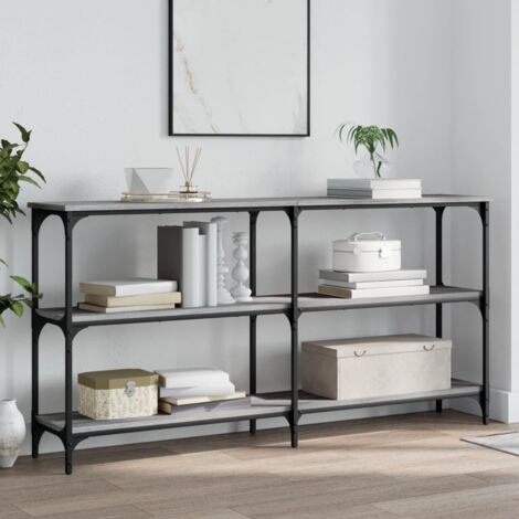 Table console sonoma gris 150x29x75 cm bois d'ingénierie vidaXL (1/5)