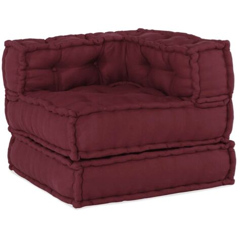 vidaXL Modular Sofa Unit Maroon 70x70x54 Fabric