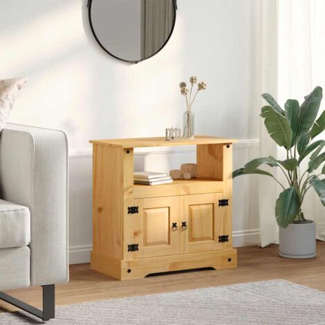 Vidaxl – Meuble TV Corona en pin mexicain 80x43x78 cm – Armoire et étagère pour rangement – Style rustique pour salon (1/10)
