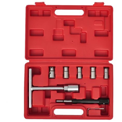 Vidaxl – Kit d'entretien pour injecteurs diesel 7 pcs – Alésoirs pour nettoyage et décarbonisation – Compatible BMW, Ford, Renault, Mercedes-Benz