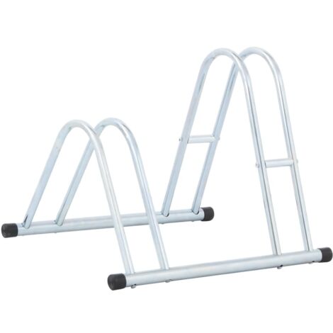 Support de vélo au sol autoportant pour 2 vélos acier galvanisé vidaXL (1/5)