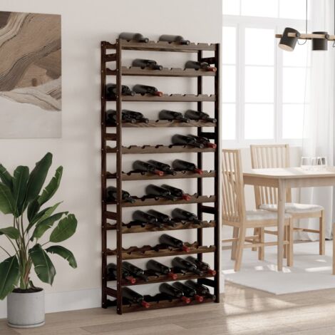 Casier à bouteilles pour 77 bouteilles noir bois pin solide vidaXL