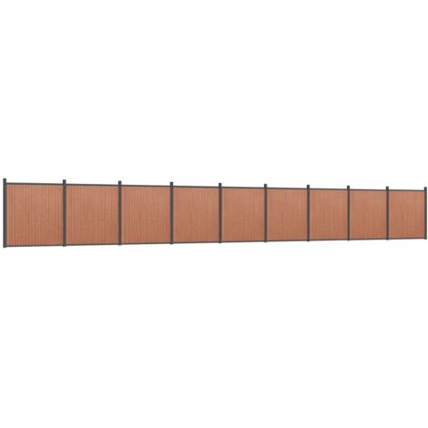 vidaXL Panneau de clôture marron 1564x186 cm WPC