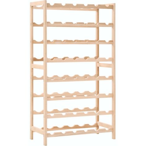 Vidaxl – Casier à bouteilles en bois de cèdre 57,5 x 28 x 102 cm – Capacité 48 bouteilles – Assemblage facile – Design personnalisable