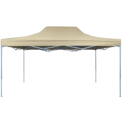 Vidaxl – Tente pliable 3 x 4,5 m – Toit en tissu oxford 600D imperméable – Cadre en acier thermolaqué – Protection UV – Assemblage facile
