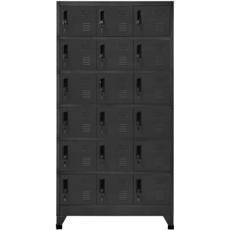 vidaXL Armoire à casiers Anthracite 90x40x180 cm Acier