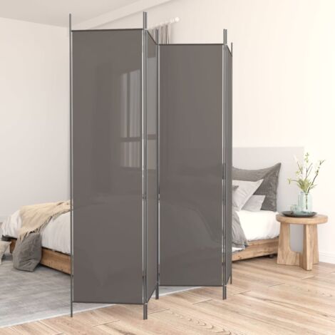Vidaxl – Cloison de séparation 4 panneaux pliable anthracite 200x200 cm – Tissu polyester durable pour espaces privés – Montage facile