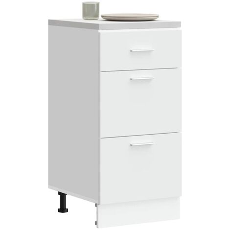 vidaXL Armoire de plancher blanc 40x46x81,5 cm bois d'ingénierie