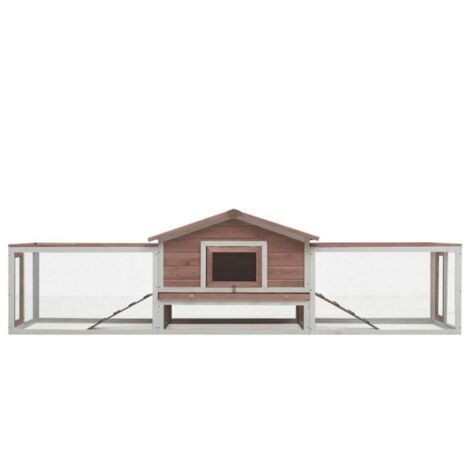Clapier Moka 310x70x87 cm Pin massif et sapin vidaXL
