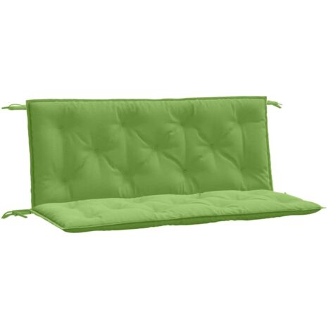Coussins de banc de jardin lot de 2 vert mélangé tissu vidaXL