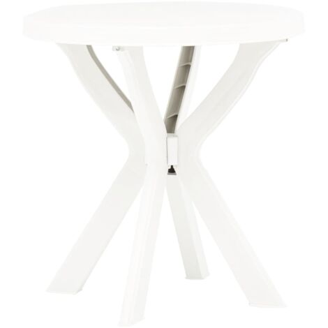 Vidaxl – Table de jardin ronde 70 cm – Plastique blanc résistant aux intempéries – Design léger et sans entretien – Pour patio et terrasse (1/4)