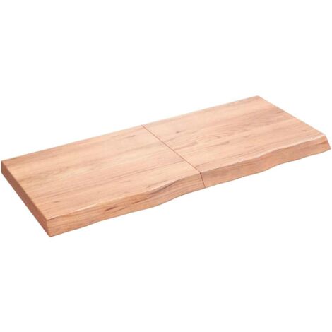 Étagère murale marron clair bois chêne massif traité vidaXL (1/5)