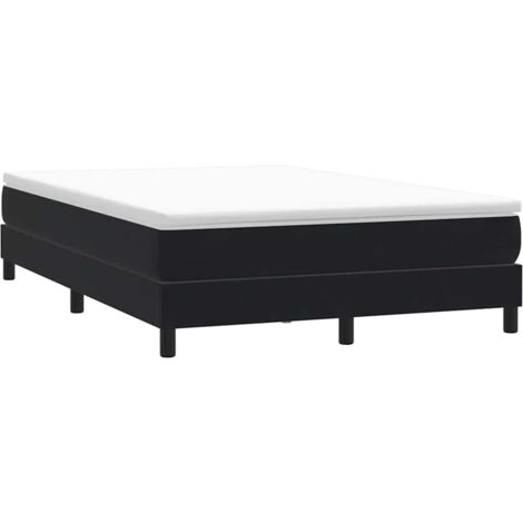 vidaXL Sommier à lattes de lit sans matelas noir 160x220 cm velours