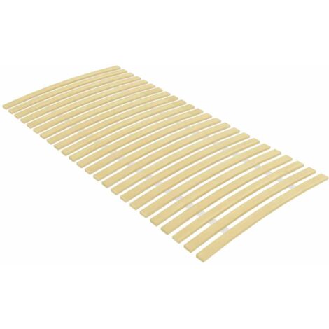 Vidaxl – Latte de rechange pour sommier 100 x 200 cm – 24 lattes en bois de peuplier massif – Épaisseur 12 mm – Pliable pour gain de place