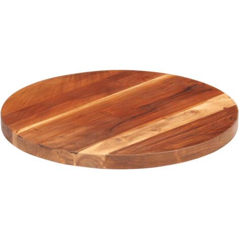 Vidaxl – Plateau de table rond en bois massif palissandre 40 cm – Épaisseur 25-27 mm – Finition poli, peint et verni – Supports en bois inclus