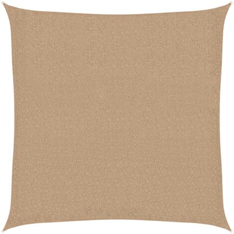 Voile d'ombrage 160 g/m² Taupe 7x7 m PEHD vidaXL