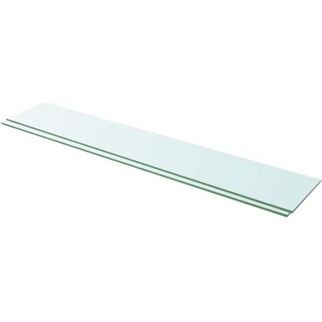 Panneaux d'étagère 2 pcs Verre Transparent 110 x 20 cm vidaXL