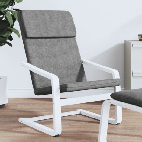 vidaXL Chaise de relaxation Gris foncé Tissu (1/5)