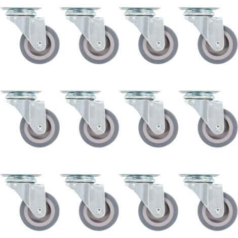 vidaXL 12 pcs Roulettes pivotantes 50 mm