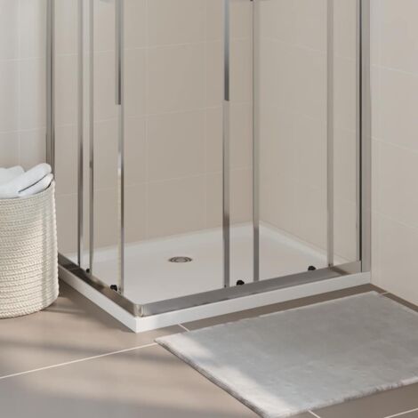 Vidaxl – Receveur de douche à carreler ABS 70x90 cm – Seuil bas – Renfort en fibre de verre – Système de vidange 9 cm – Canalisation 10,5 cm