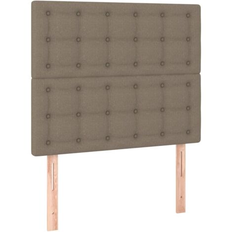 Tête de lit Taupe 90x5x118/128 cm Tissu vidaXL