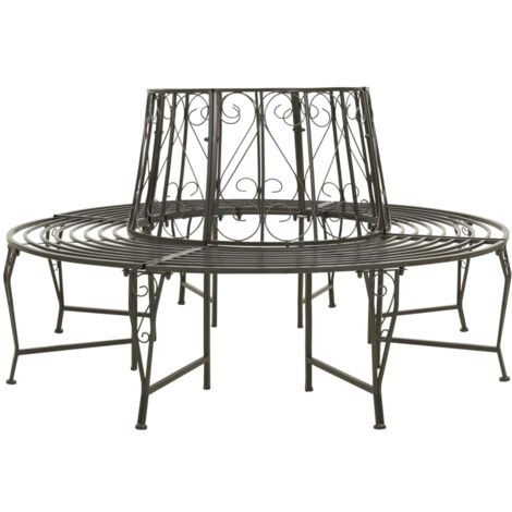 Banc circulaire de jardin 160 cm Acier vidaXL
