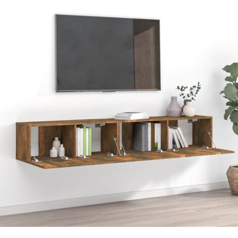 Ensemble de meubles TV 2 pcs Chêne fumé Bois d'ingénierie vidaXL