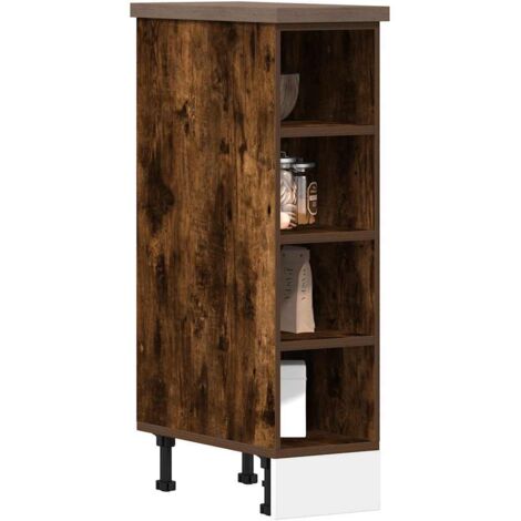 Armoire de plancher chêne fumé 20x44,5x81,5cm bois d'ingénierie vidaXL920495