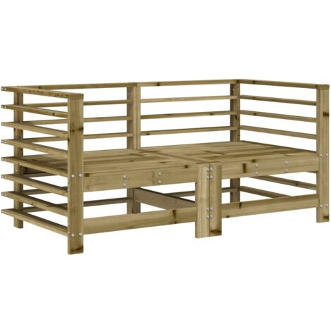Canapés d'angle de jardin 2 pcs bois de pin imprégné vidaXL (1/7)