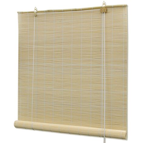 Vidaxl – Store enrouleur bambou naturel 100x160 cm – Système d'attache cordes tissées – Facile à nettoyer et à installer – Pour fenêtres intérieures