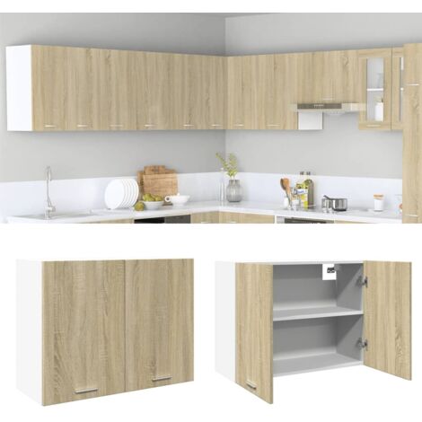 Armoire suspendue "Lyon" Chêne Sonoma 80x31x60 cm Bois d'ingénierie vidaXL