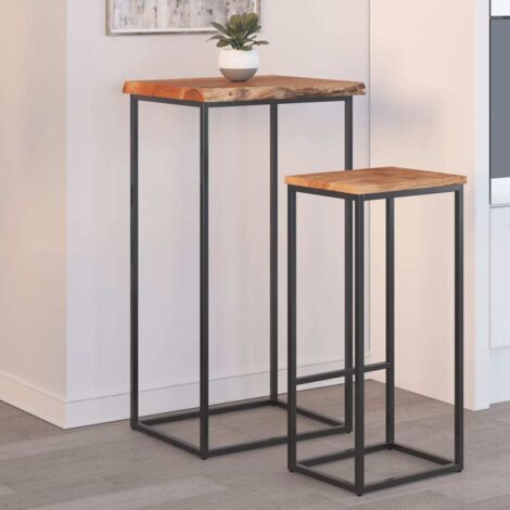 Vidaxl – Dessus de table en bois d'acacia massif 40x40x2,5 cm – Design à bord vif – Surface facile à nettoyer – Table d'appoint multifonctionnelle