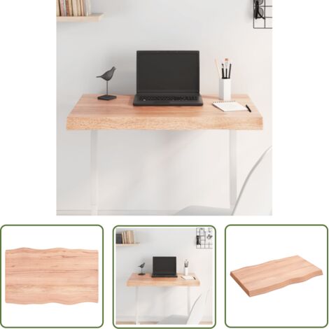 vidaXL Dessus de table bois massif traité bordure assortie (1/5)
