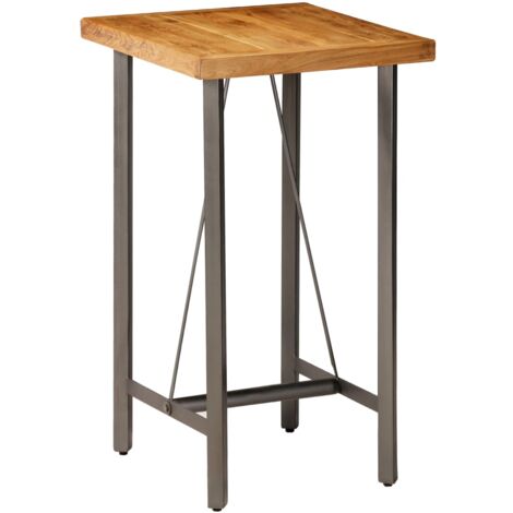 Table de bar Teck recyclé massif 60x60x107 cm vidaXL