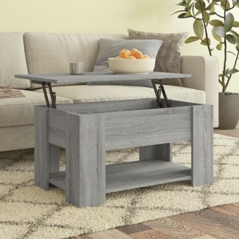 Vidaxl – Table basse relevable 79x49x41 cm en bois d'ingénierie – Design moderne avec rangement caché – Idéale pour espaces réduits (1/6)