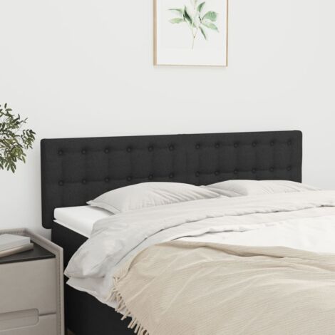 Têtes de lit 2 pcs Noir 72x5x78/88 cm Tissu vidaXL