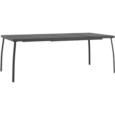 vidaXL Garden Table Anthracite 200x100x72 cm Steel Mesh