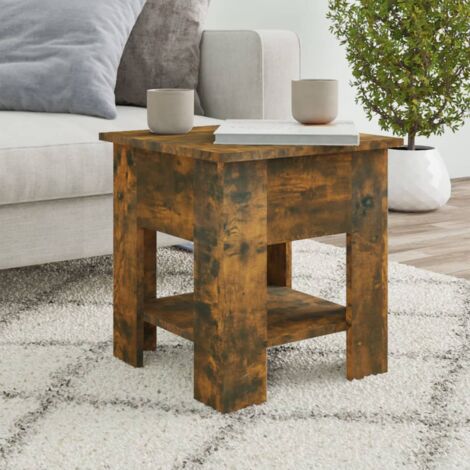 Table basse Chêne fumé 40x40x42 cm Bois d'ingénierie vidaXL