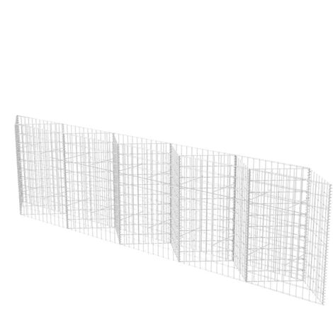 Vidaxl – Panier de gabion en acier galvanisé 300x30x100 cm – Résistant aux intempéries – Capacité de charge 1400 kg/m³ – Assemblage facile