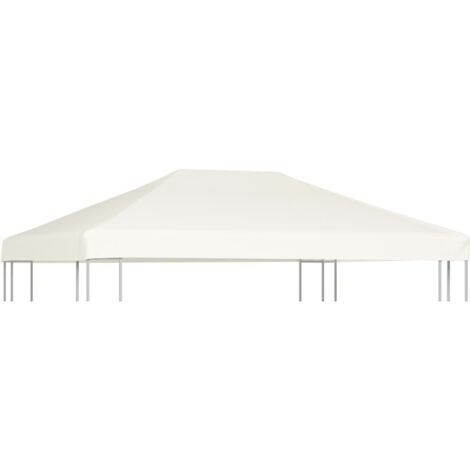 Toile supérieure de belvédère 310 g / m² 4x3 m Blanc crème vidaXL